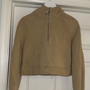 lululemon scuba cropped hoodie- Tan Jacket